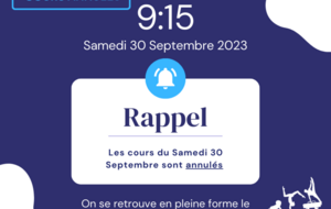 Cours annulés