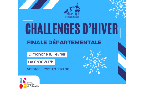 Retour sur Les Challenges d'Hiver - Finale Départementale